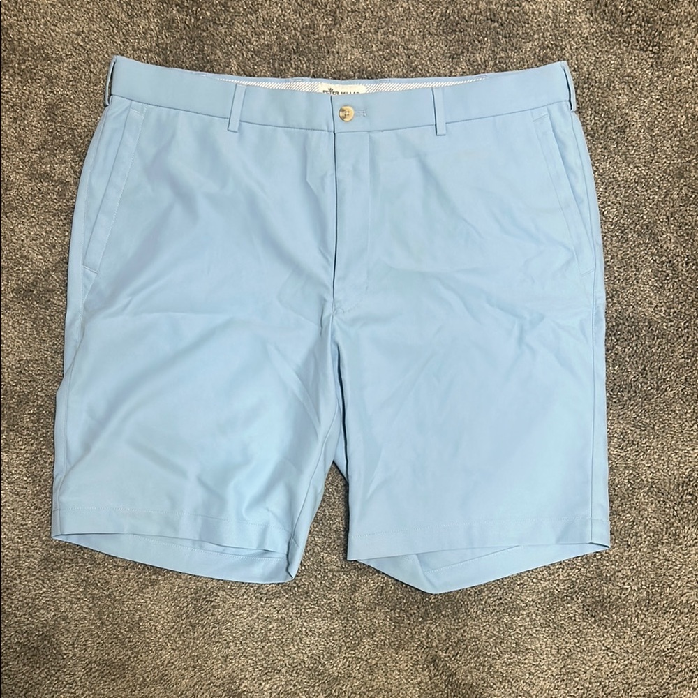 Peter Millar Sky Blue Men's Flat Front Shorts